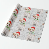 JACK RUSSELL TERRIER Kerst voor Hondenliefhebbers Cadeaupapier (Uitgerold)