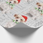 JACK RUSSELL TERRIER Kerst voor Hondenliefhebbers Cadeaupapier (Hoek)