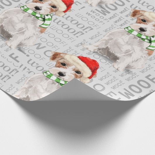 JACK RUSSELL TERRIER Kerst voor Hondenliefhebbers Cadeaupapier (Hoek)