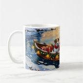 Jack Russell Terrier Kerstboot Vakantie Koffiemok (Links)