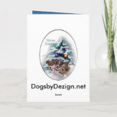 Jack Russell Terrier-kerstcadeaus Feestdagen Kaart (Achterkant)