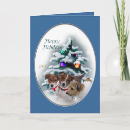 Jack Russell Terrier-kerstcadeaus Feestdagen Kaart