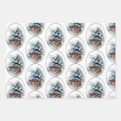 Jack Russell Terrier-kerstcadeaus Inpakpapier Vel (Voorkant 2)