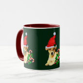 Jack Russell Terrier-kerstcadeaus Mok (Voorkant links)