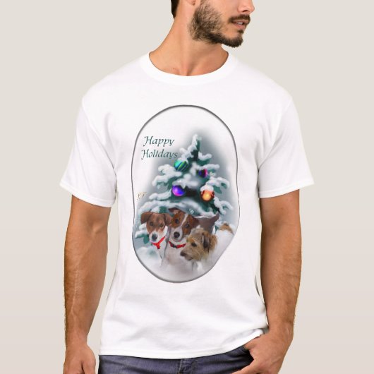 Jack Russell Terrier-kerstcadeaus T-shirt (Voorkant)
