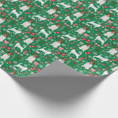 Jack Russell Terrier-kerstinpakpapier Cadeaupapier (Hoek)