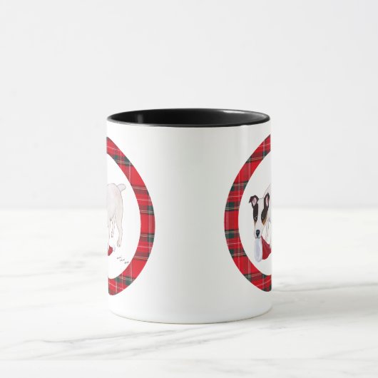 Jack Russell Terrier Kerstmis Mok (Midden)