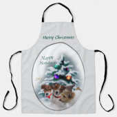Jack Russell Terrier Kerstmis Schort (Voorkant)