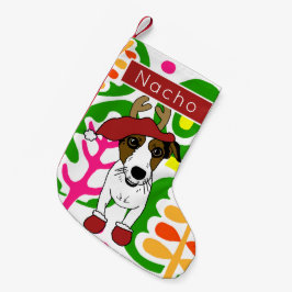 Jack Russell Terrier kerstvakantie stoppen Kleine Kerstsok