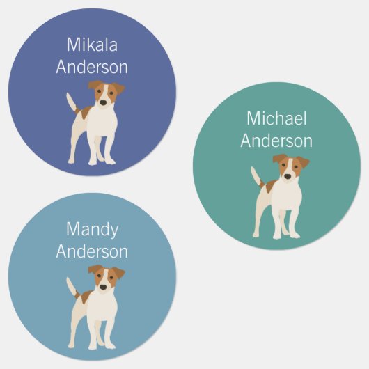 Jack Russell Terrier-kleuren waterdicht label (Groep)