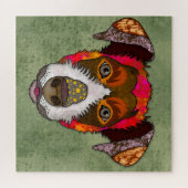 Jack Russell Terrier lelijk gezicht Jigzaag Puzzle Legpuzzel (Horizontaal)