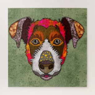Jack Russell Terrier lelijk gezicht Jigzaag Puzzle Legpuzzel
