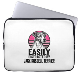 Jack Russell Terrier Licht Afleidbaar Vintage T-Sh Laptop Sleeve