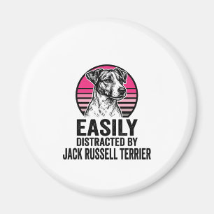 Jack Russell Terrier Licht Afleidbaar Vintage T-Sh Magneet