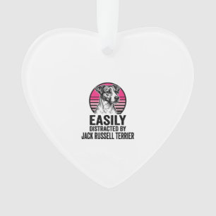 Jack Russell Terrier Licht Afleidbaar Vintage T-Sh Ornament