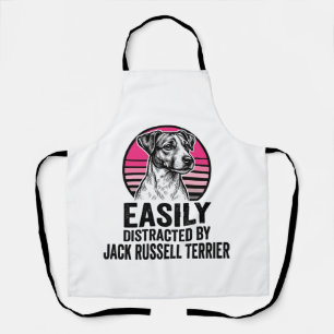 Jack Russell Terrier Licht Afleidbaar Vintage T-Sh Schort