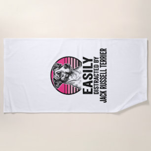 Jack Russell Terrier Licht Afleidbaar Vintage T-Sh Strandlaken