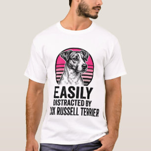 Jack Russell Terrier Licht Afleidbaar Vintage T-Sh T-shirt