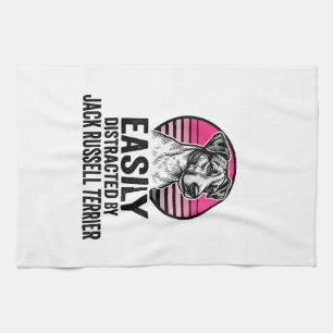 Jack Russell Terrier Licht Afleidbaar Vintage T-Sh Theedoek