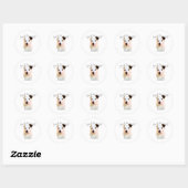 Jack Russell Terrier Ma 2 Ronde Sticker (Vel)