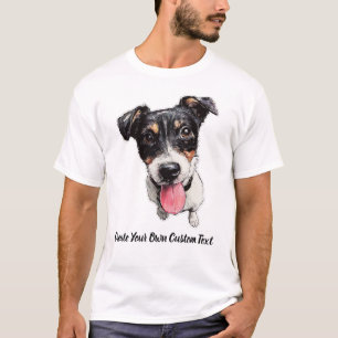 Jack Russell Terrier Maak Uw Eigen Aangepaste Teks T-shirt