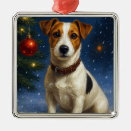Jack Russell Terrier  Metalen Ornament
