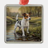 Jack Russell Terrier Metalen Ornament (Voorkant)