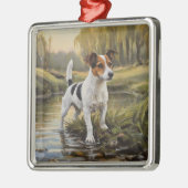 Jack Russell Terrier Metalen Ornament (Links)