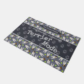 Jack Russell terrier mode gepersonaliseerde famili Deurmat (Schuin)