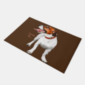 jack russell terrier mom dad women men kidlove deurmat (Schuin)