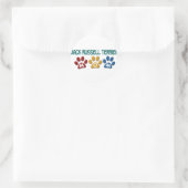 JACK RUSSELL TERRIER Mom Paw Print 1 Ronde Sticker (Tas)