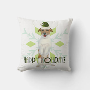 Jack Russell Terrier Monogrammed Kerstmis Kussen