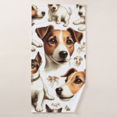  Jack Russell Terrier Naadloos Badhanddoek (Badhanddoek)