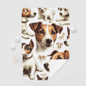  Jack Russell Terrier Naadloos Golfhanddoek (Insitu)