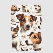  Jack Russell Terrier Naadloos Golfhanddoek (Voorkant)