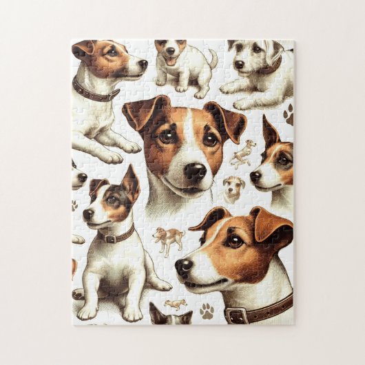  Jack Russell Terrier Naadloos Legpuzzel (Verticaal)