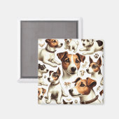  Jack Russell Terrier Naadloos Magneet (Voorkant / Achterkant)