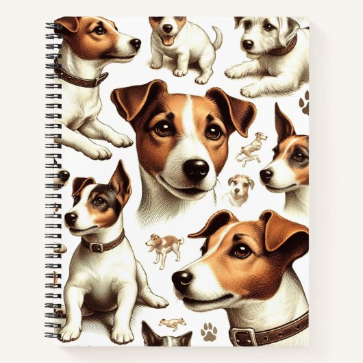 Jack Russell Terrier Naadloos Notitieboek (Voorkant)