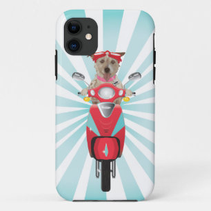 Jack Russell Terrier op Red Moped Case-Mate iPhone Case