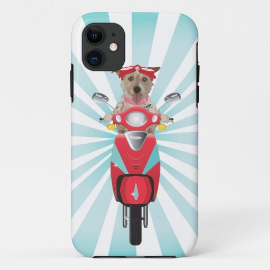 Jack Russell Terrier op Red Moped Case-Mate iPhone Case (Achterkant)