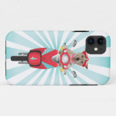 Jack Russell Terrier op Red Moped Case-Mate iPhone Case (Achterkant (horizontaal))