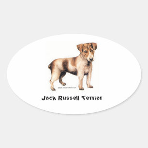 Jack Russell Terrier Ovale Sticker