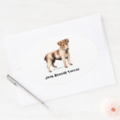 Jack Russell Terrier Ovale Sticker (Envelop)