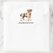 Jack Russell Terrier Ovale Sticker (Tas)