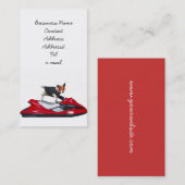 Jack Russell Terrier over het jetski-visitekaartje Visitekaartje (Voorkant / Achterkant)