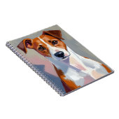 Jack Russell Terrier Painting Dog Pet Notitieboek (Rechterzijde)
