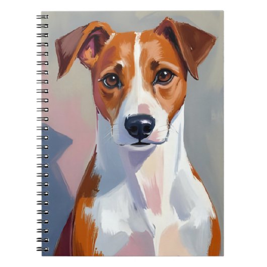 Jack Russell Terrier Painting Dog Pet Notitieboek (Voorkant)