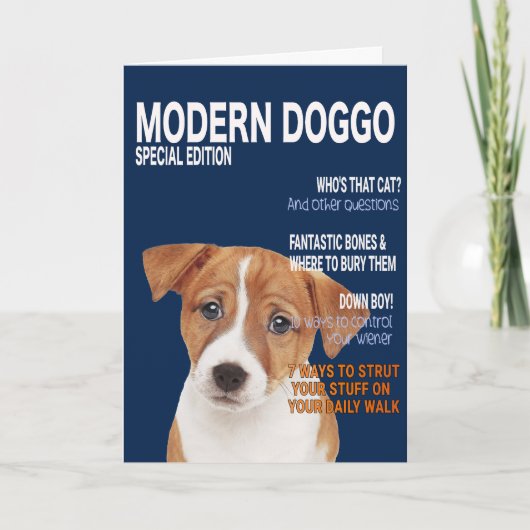 Jack Russell Terrier Parody Magazine Hoesje Card Kaart (Voorkant)