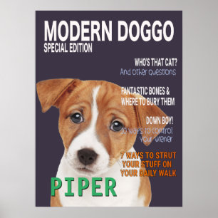 Jack Russell Terrier Parody Magazine Hoesje Poster