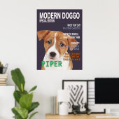 Jack Russell Terrier Parody Magazine Hoesje Poster (Thuiskantoor)